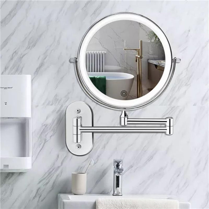Magnified Rechargeable LED Makeup Mirror | Adjustable Brightness, up to 10x Magnification &amp; Portable for Flawless Makeup Application