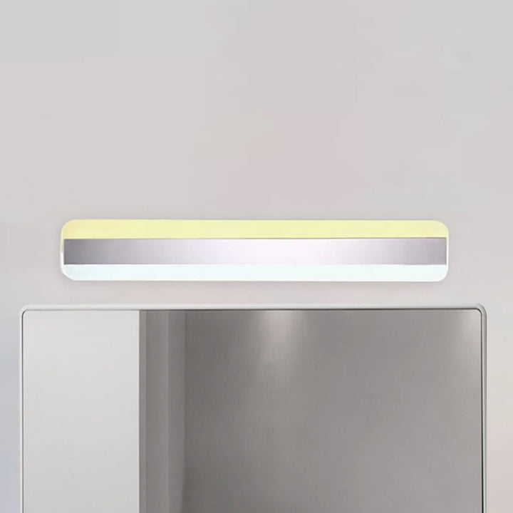 31.5"/39"/47" Width linear makeup mirror light modern acrylic LED bathroom light above the mirror with reflector