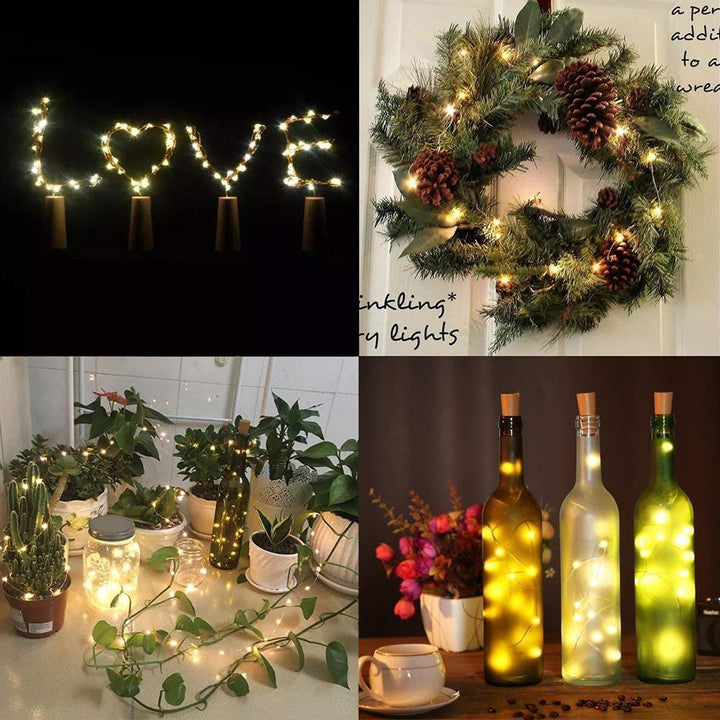 Led Bottle Light Cork Night Light DIY Decor |
