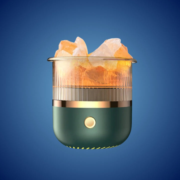 SereniGlow Crystal Salt Humidifier | USB Aroma Diffuser – Night Light &amp; Air Purifier – For Relaxation, Stress Relief &amp; Improved Air Quality