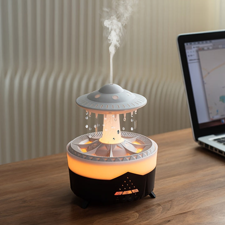 BowLift | Relaxing Raindrop Aromatherapy Essential Oil Diffuser - LED Light &amp; Humidifier