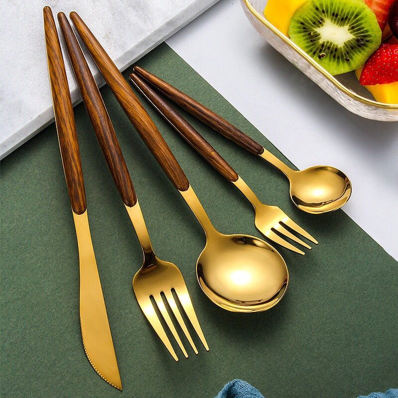 BowLift | Wooden Handle Cutlery Set