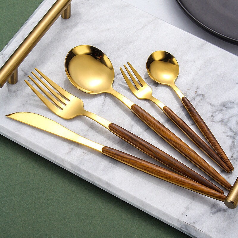 BowLift | Wooden Handle Cutlery Set
