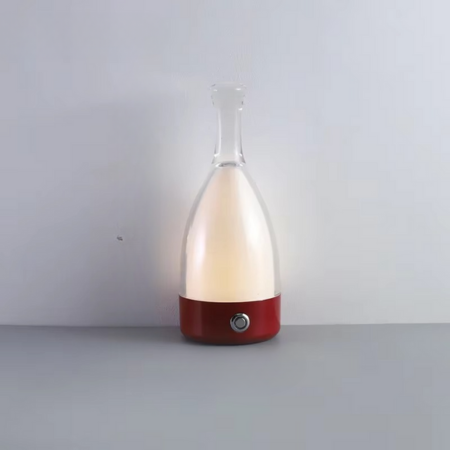 Wine Bottle Desk Lamp with Bluetooth Speaker – Rechargeable Modern Bedside Night Light
