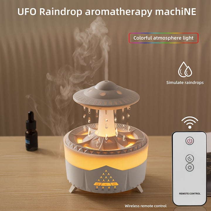 BowLift | Relaxing Raindrop Aromatherapy Essential Oil Diffuser - LED Light &amp; Humidifier