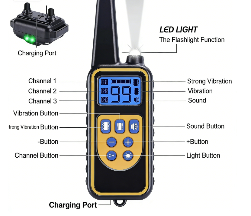 BowLift | 800M Rechargeable Electric Dog Training Collar | Waterproof, Remote Control &amp; Ideal for Effective Dog Training