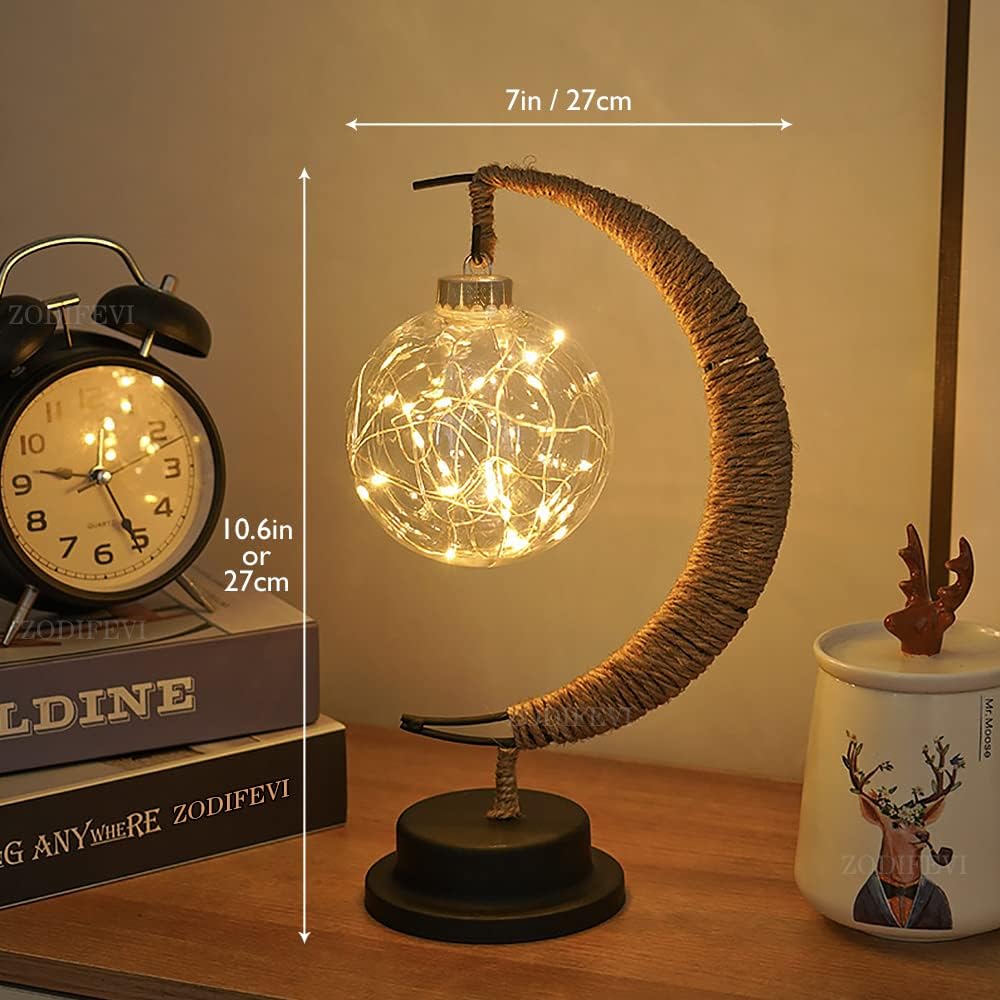 LED Lunar Lamp - Enchanted Moon Night Light for Bedroom, Nursery &amp; Home Decor