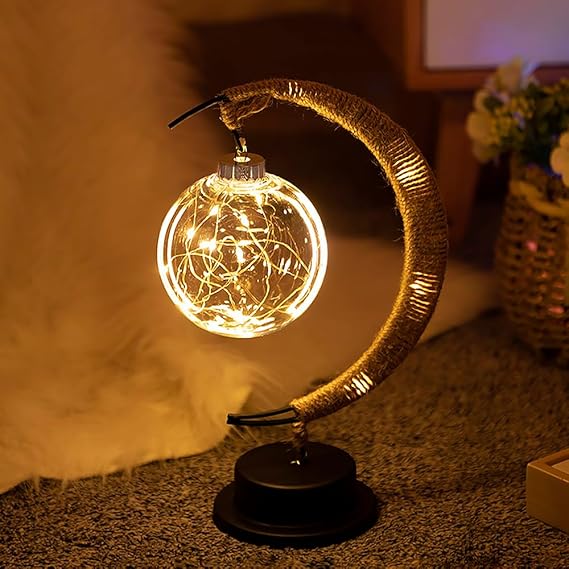 LED Lunar Lamp - Enchanted Moon Night Light for Bedroom, Nursery &amp; Home Decor