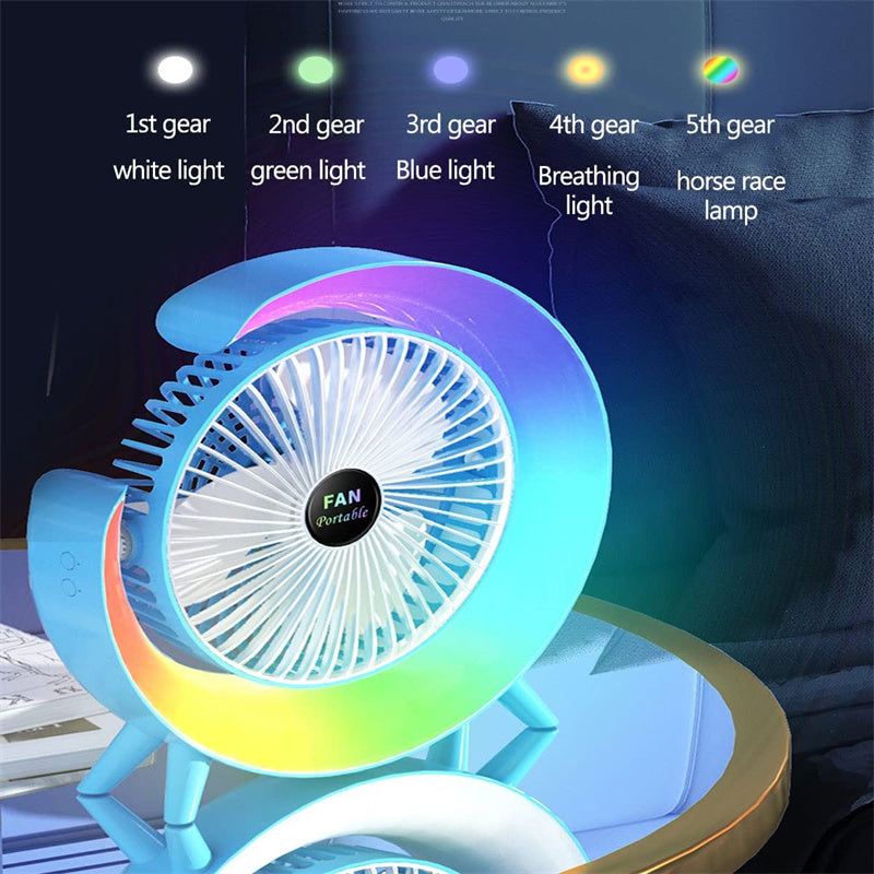 USB-Charging Night Light Mini Fan |