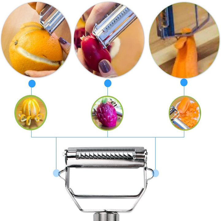 BowLift | Ultra-sharp stainless steel multifunctional vegetable peeler &amp; julienne cutter