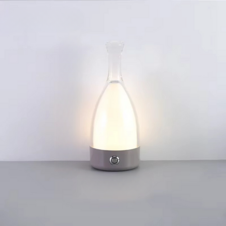 Wine Bottle Desk Lamp with Bluetooth Speaker – Rechargeable Modern Bedside Night Light