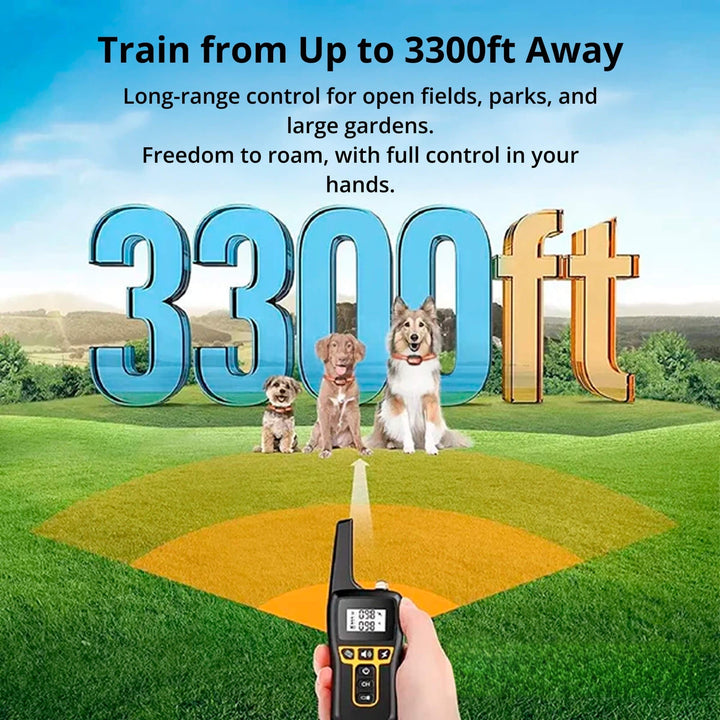 BowLift | 1000m Waterproof Dog Training Collar | Rechargeable, Remote Control &amp; Adjustable for Small, Medium, and Large Dogs