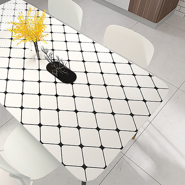 White Peel &amp; Stick Tile Mirror Plastic Grid Wallpaper for Kitchen and Bathroom