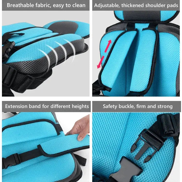 BowLift | Portable Child Travel Car Seat | Foldable Safety Booster with 5-Point Harness | Ages 0–12 Years