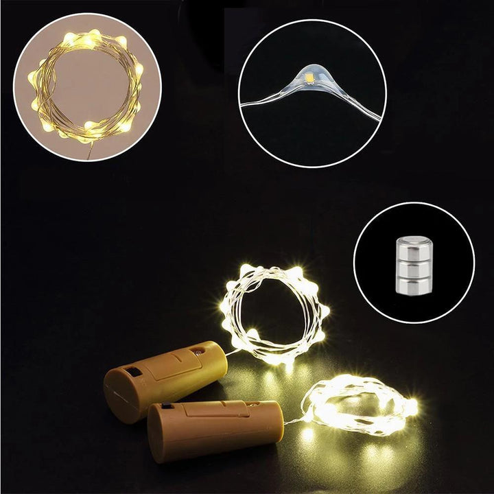 5 pieces LED bottle light night light made of cork gift decoration |
