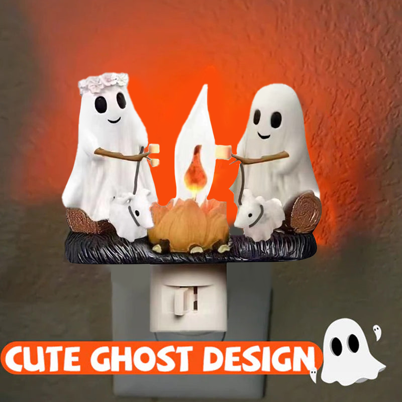 Ghost fire with flickering night light  ️‍