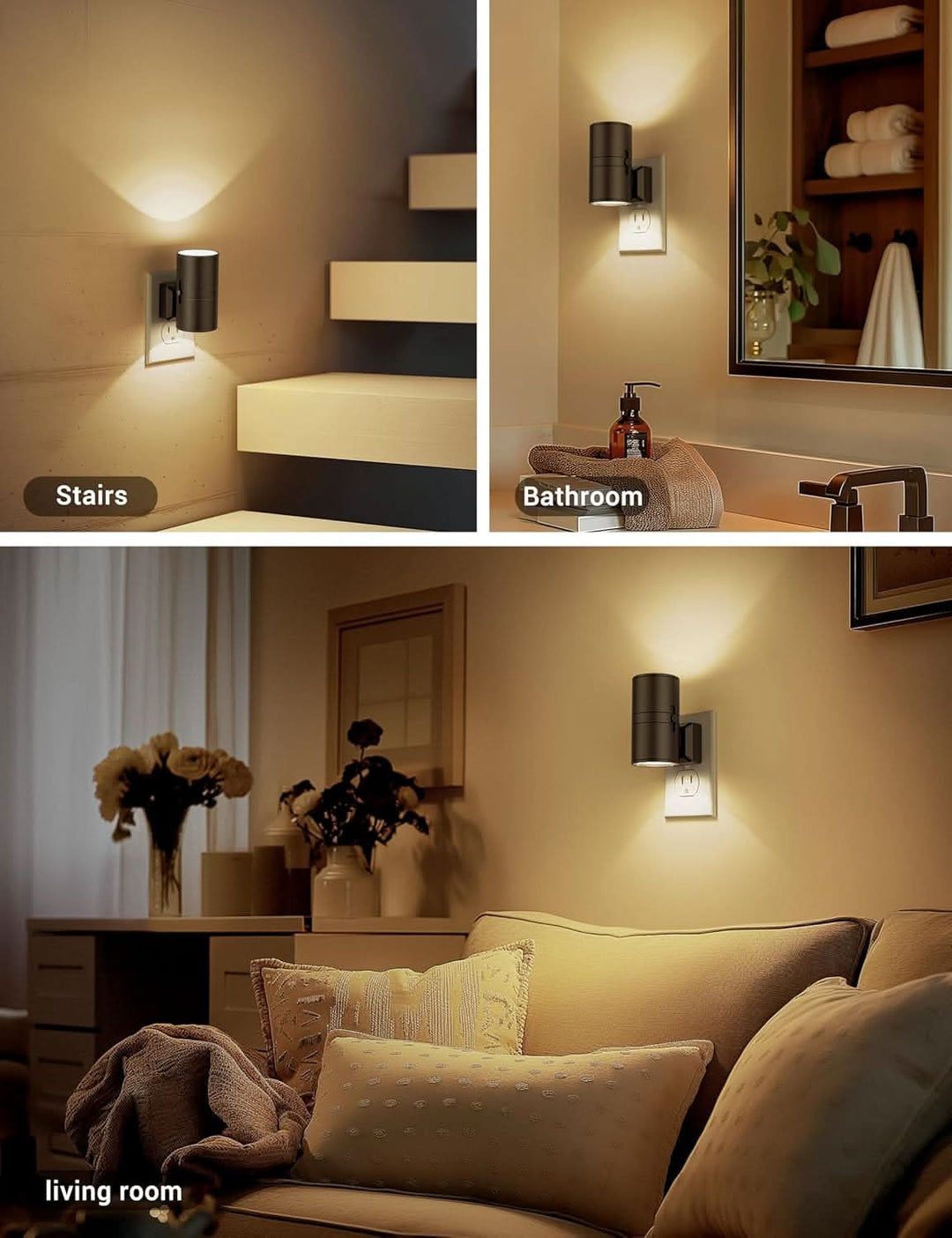 NIGHTSENSE – LED night light with twilight sensor, glare-free &amp; energy-efficient