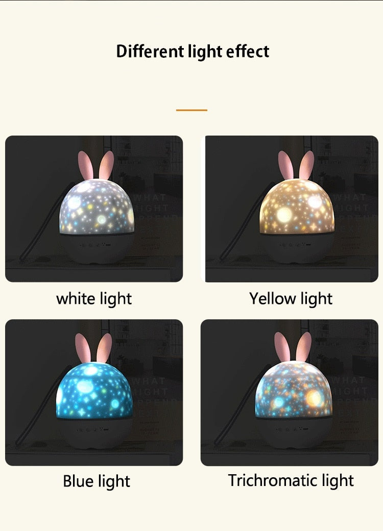 LED Universe Stars Bunny Projector Night Light |
