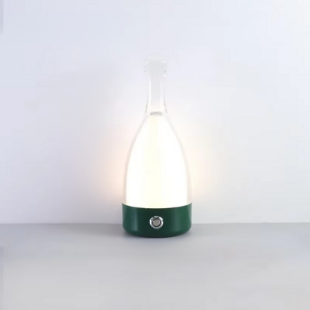 Wine Bottle Desk Lamp with Bluetooth Speaker – Rechargeable Modern Bedside Night Light