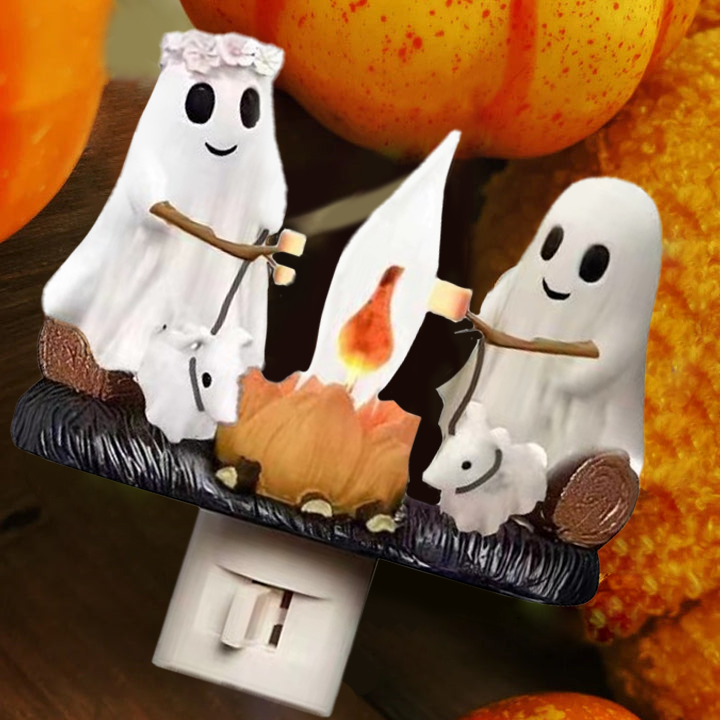 Ghost fire with flickering night light  ️‍