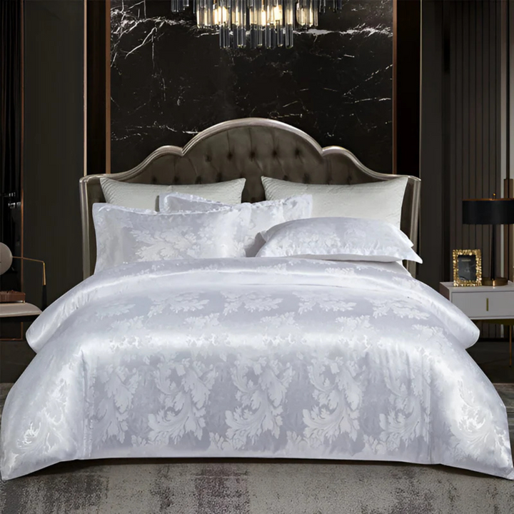 Lovely Satin Duvet Cover with Floral Print