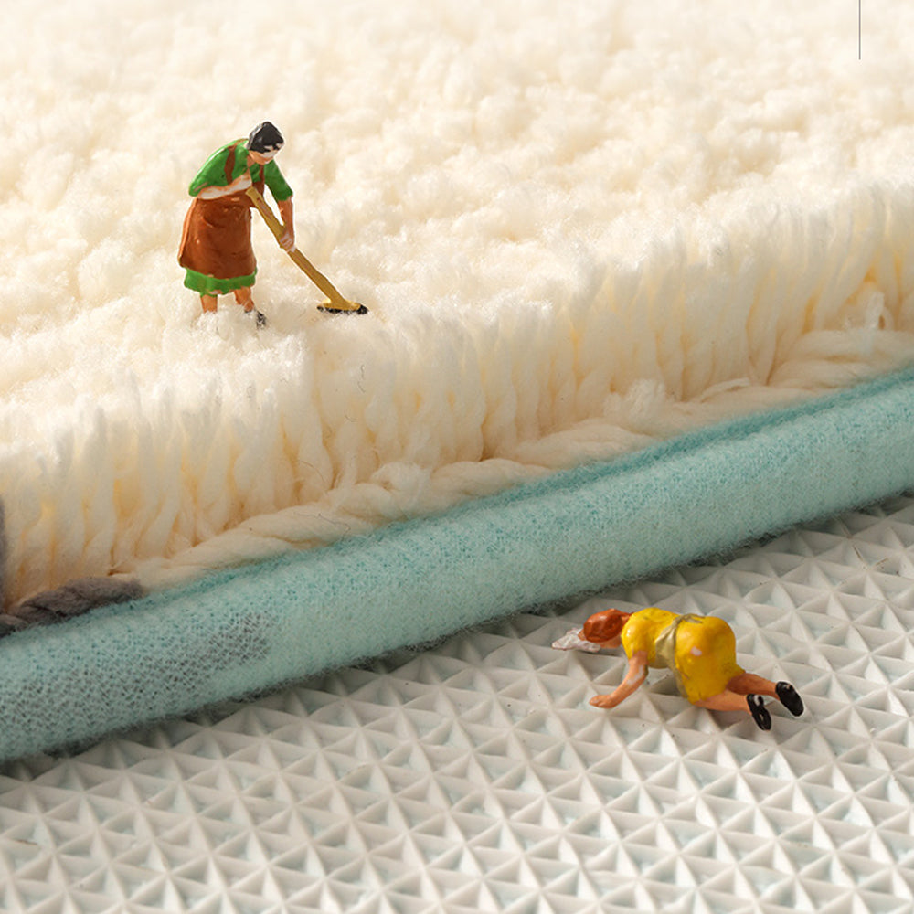 BowLift | Feblilac Get Naked White Floor Bathroom Mat, 50x80cm Bathroom Rug, Plush Water-Absorbent, Non-Slip Toilet Mat, Artificial Bathroom Mats, Best Bath Rugs