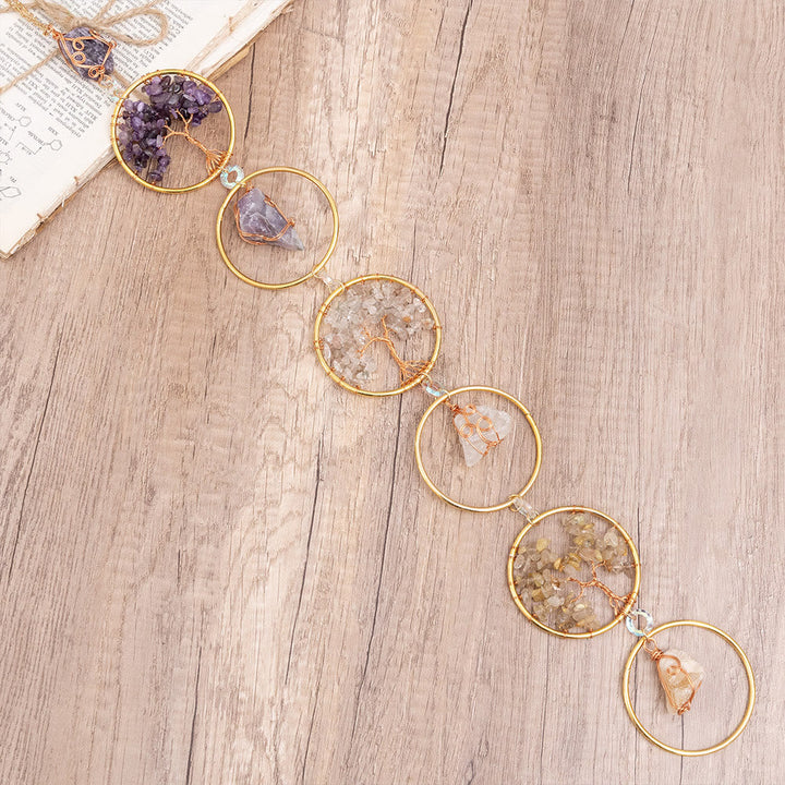 BowLift | Crystal Tree of Life 6 Rings Wall Decor Ornament
