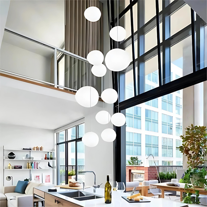 Elegant Glass Pebble Pendant Light