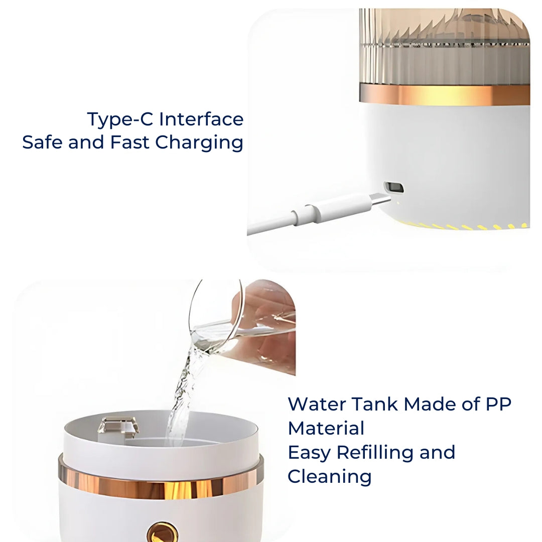 SereniGlow Crystal Salt Humidifier | USB Aroma Diffuser – Night Light &amp; Air Purifier – For Relaxation, Stress Relief &amp; Improved Air Quality
