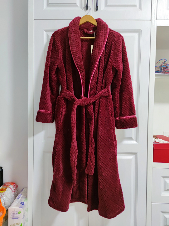 BowLift | Bathrobe Long | Fluffy &amp; Warm | With Shawl Collar &amp; Tie Belt