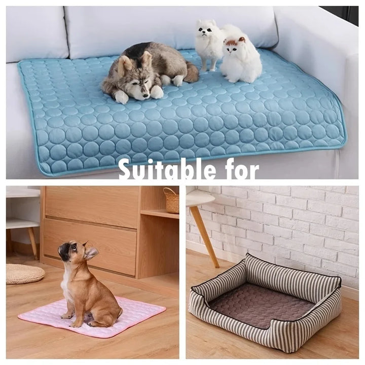 Extra Large Dog Cooling Mat | Summer Pet Bed for Small &amp; Big Dogs | Durable Blanket for Cats &amp; Sofa Protection - Ice Pad Blanket | Bowlift