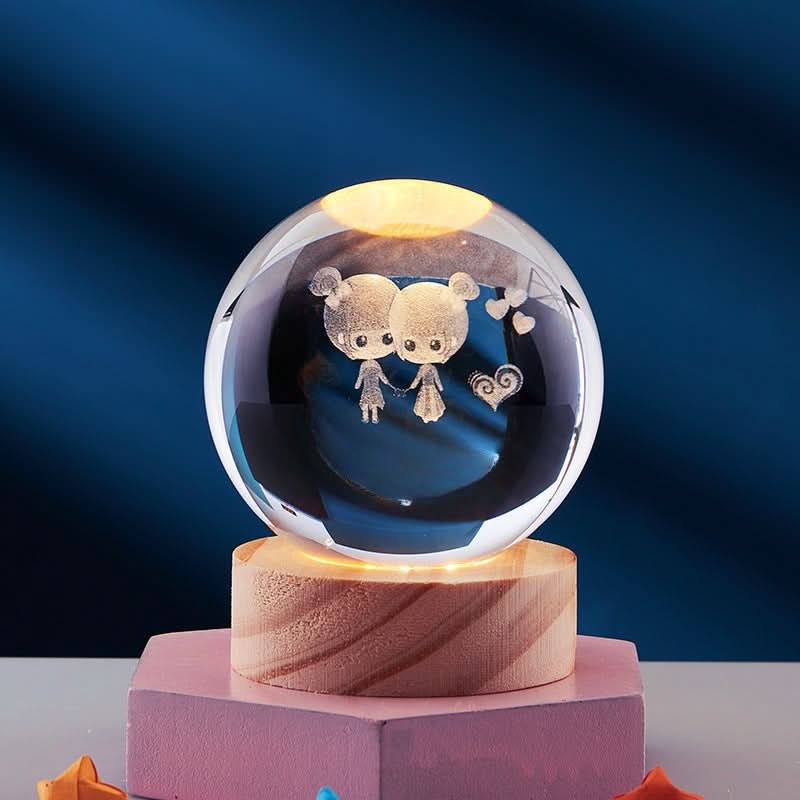 Elegant 3D LED Night Light with Sparkling Star Effect