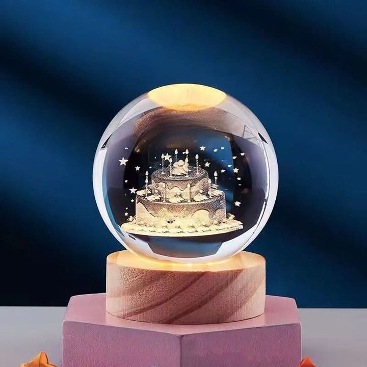 Elegant 3D LED Night Light with Sparkling Star Effect