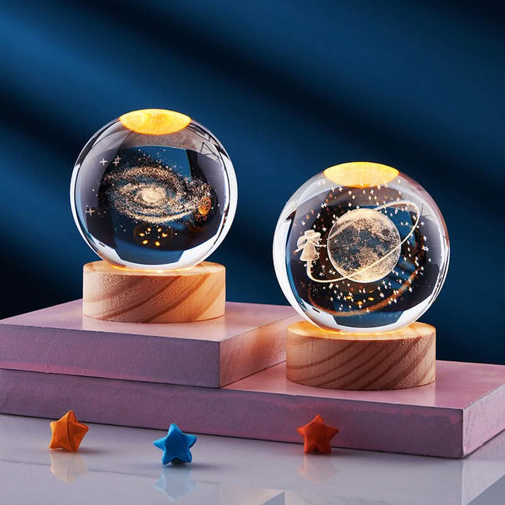 Elegant 3D LED Night Light with Sparkling Star Effect