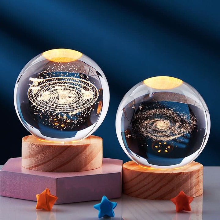 Elegant 3D LED Night Light with Sparkling Star Effect
