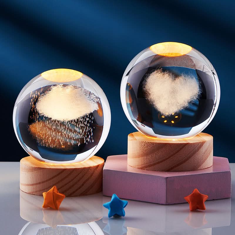 Elegant 3D LED Night Light with Sparkling Star Effect