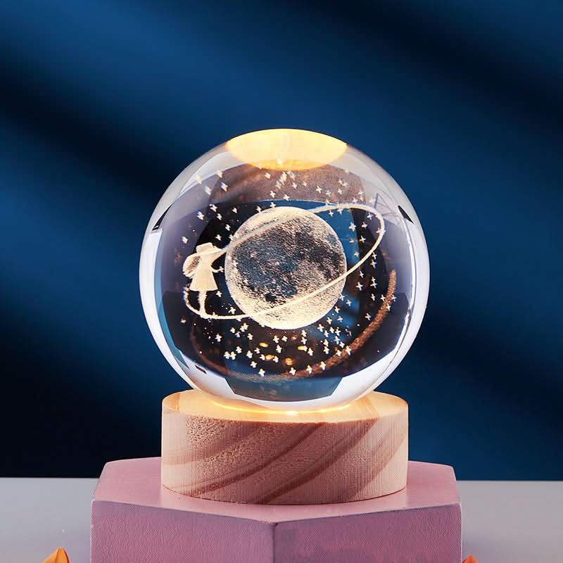 Elegant 3D LED Night Light with Sparkling Star Effect