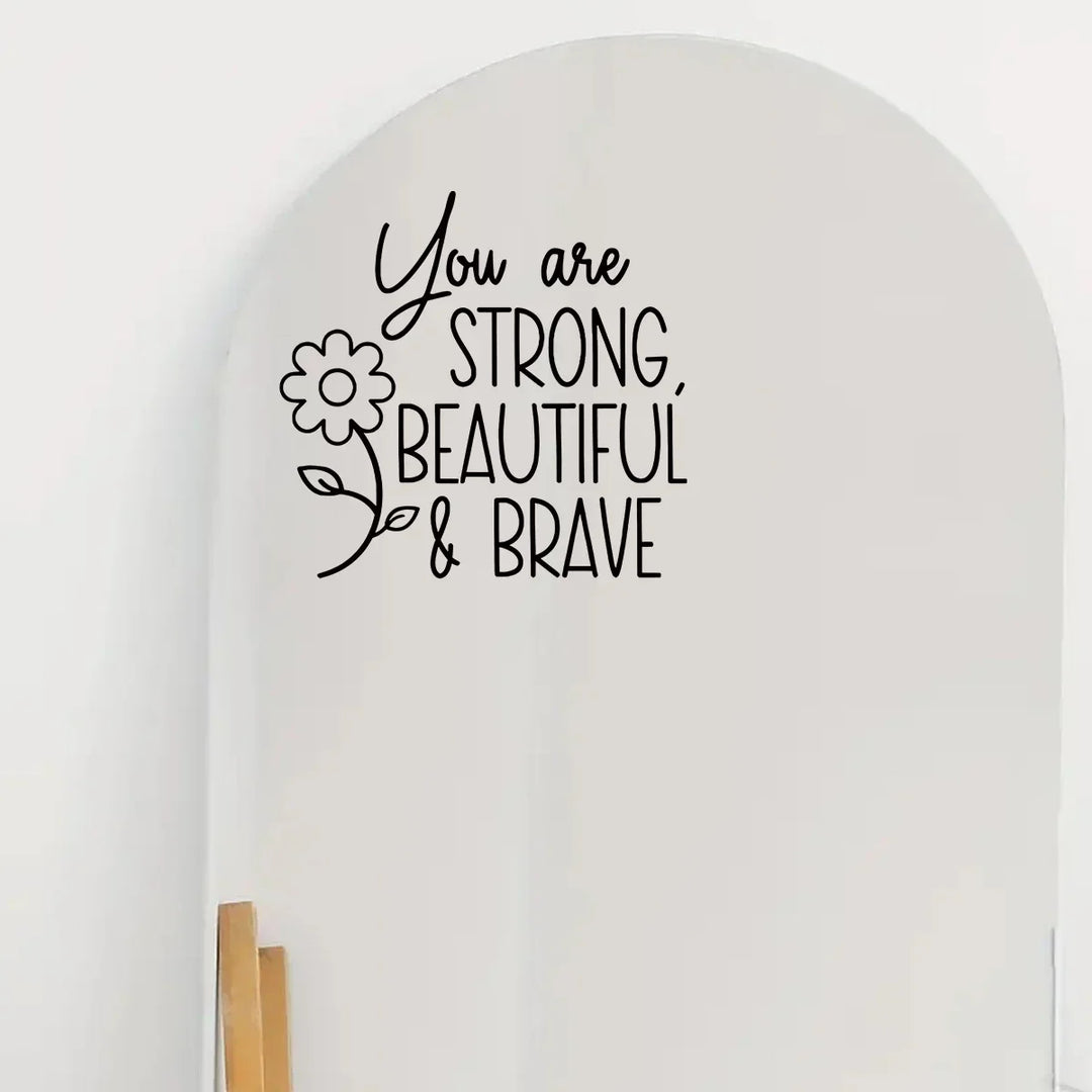 Daily Affirmation Quotes Mirror Stickers Removable Peel N Stick Vinyl Decals For Bathroom Bedroom Inspirational Home Decor Touches |
