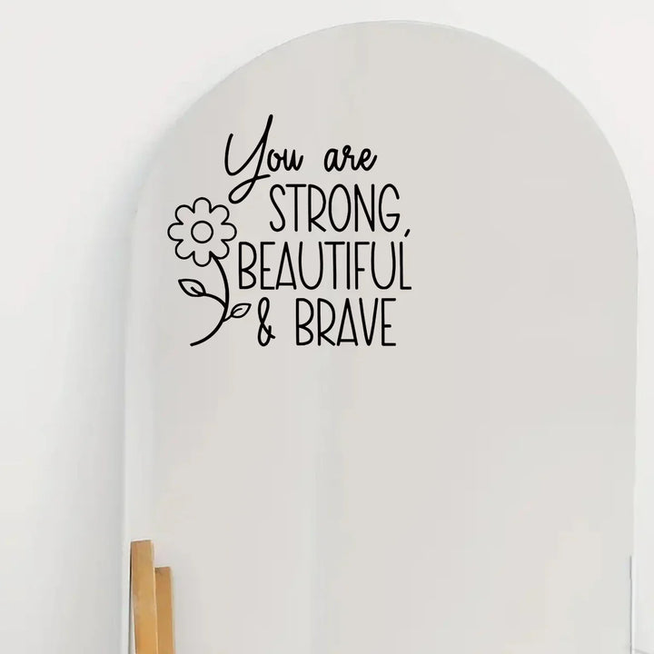 Daily Affirmation Quotes Mirror Stickers Removable Peel N Stick Vinyl Decals For Bathroom Bedroom Inspirational Home Decor Touches |