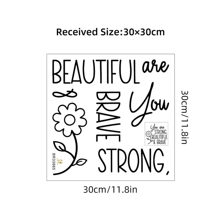 Daily Affirmation Quotes Mirror Stickers Removable Peel N Stick Vinyl Decals For Bathroom Bedroom Inspirational Home Decor Touches |