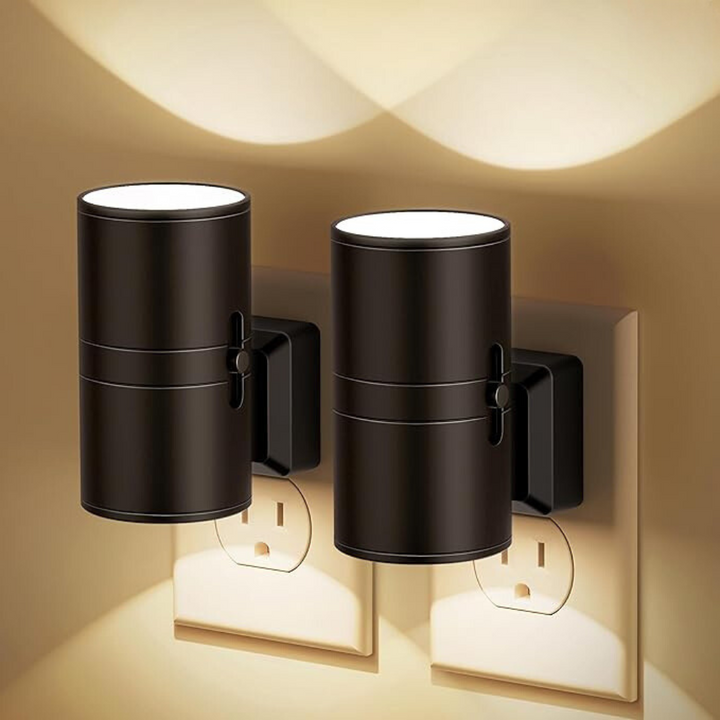 Night light socket with brightness detection and adjustable brightness