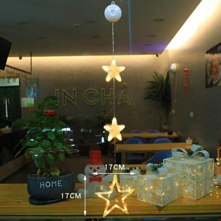 LED Christmas lights with suction cups for glass and mirrors
