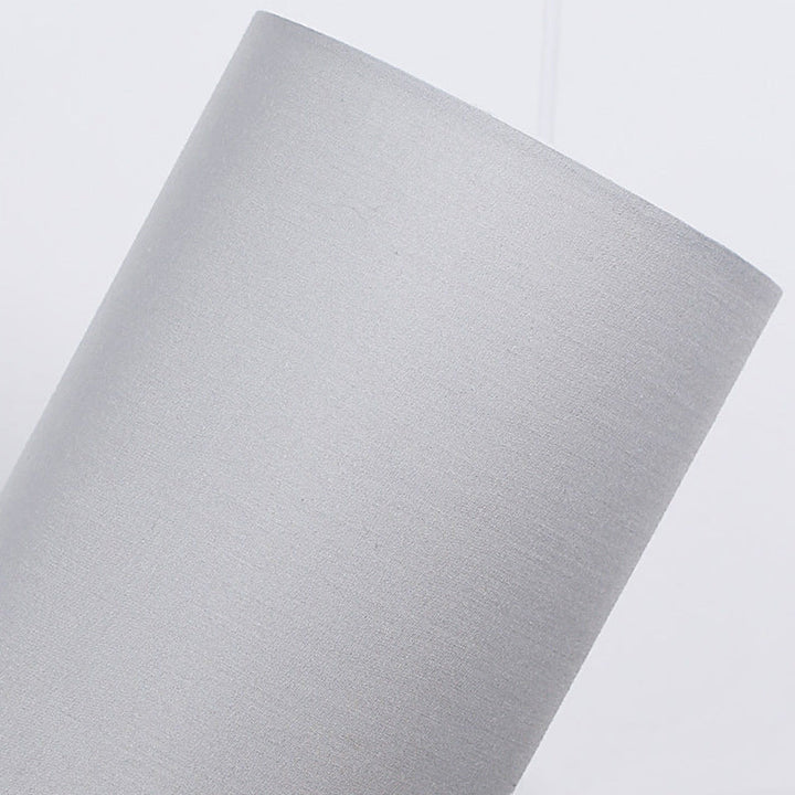 Traditional Japanese Cylinder Wood Fabric 1-Light Table Lamp for the Living Room