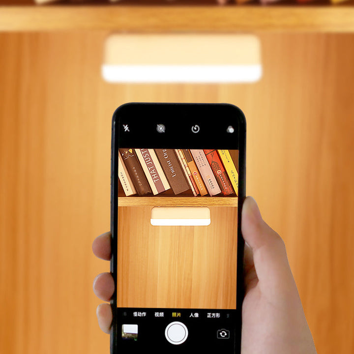 Modern Minimalist Rechargeable Magnetic Suction Cup Plastic Strip Rectangular LED Wall Light Night Light For Studying