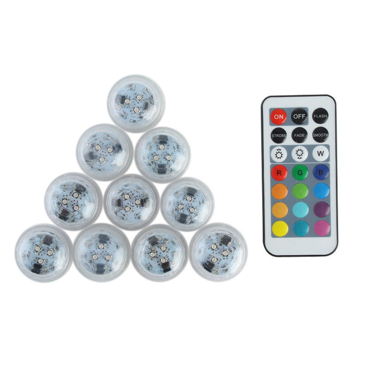 Modern simplicity waterproof battery PS round underwater LED landscape lighting outdoor light for outdoor patio