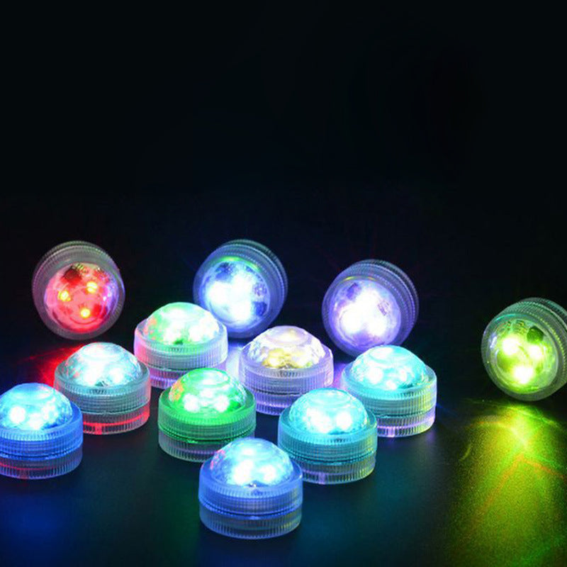 Modern simplicity waterproof battery PS round underwater LED landscape lighting outdoor light for outdoor patio