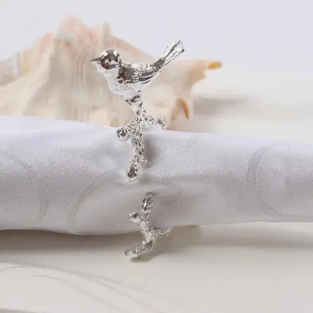 BowLift | Bird &amp; Flower Napkin Rings - 4 Pieces