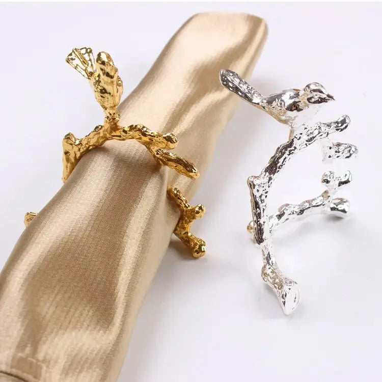 BowLift | Bird &amp; Flower Napkin Rings - 4 Pieces