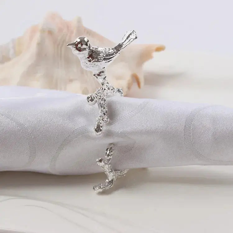 BowLift | Bird &amp; Flower Napkin Rings - 4 Pieces