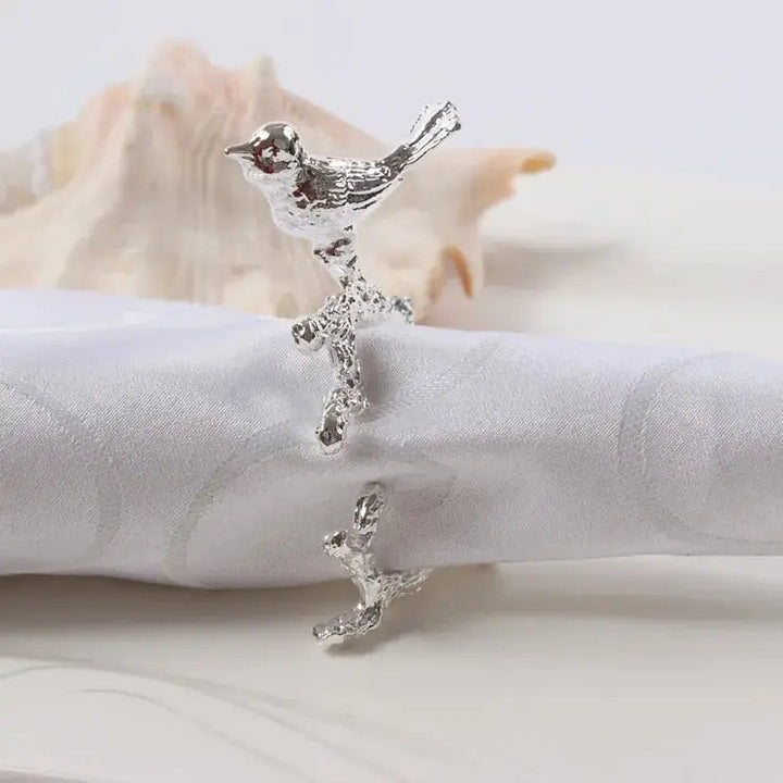 BowLift | Bird &amp; Flower Napkin Rings - 4 Pieces